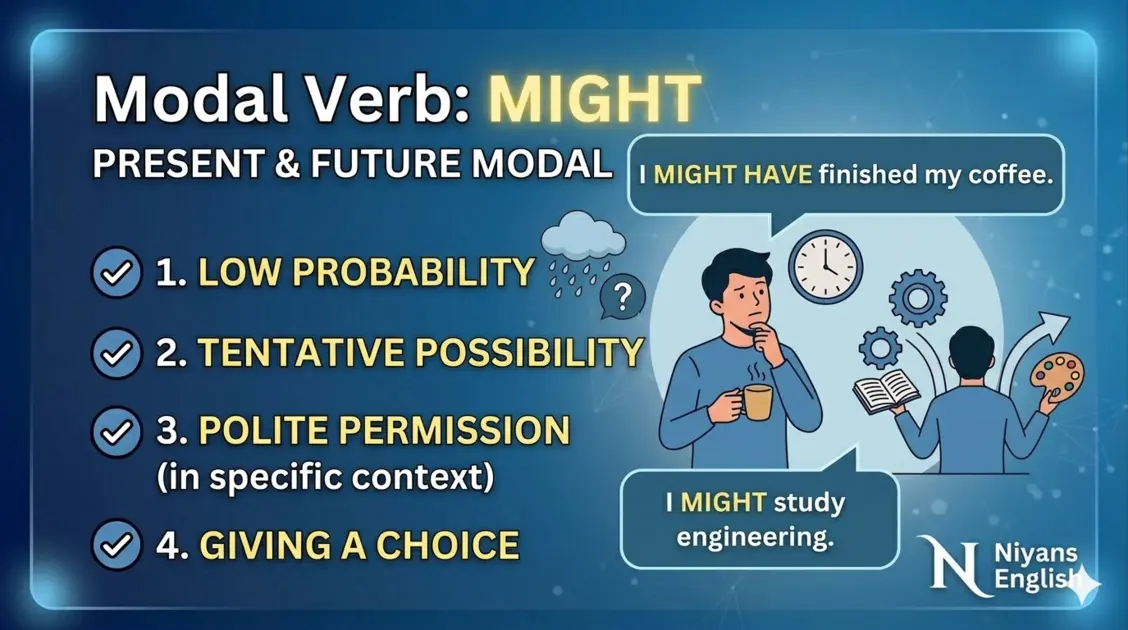 Modal Verb Might in Hindi