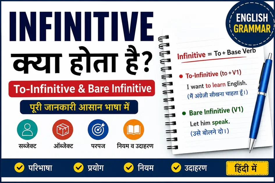 Infinitive in English Grammar in Hindi