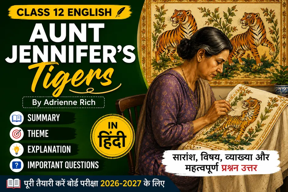 Aunt Jennifer's Tigers Class 12 in Hindi