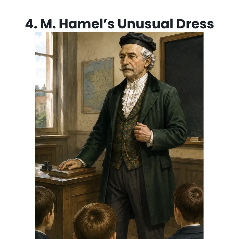 4. M. Hamel’s Unusual Dress (1) M. Hamel’s Unusual Dress