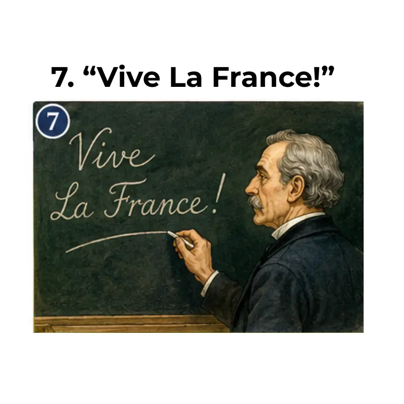 7. “Vive La France!” “Vive La France!”