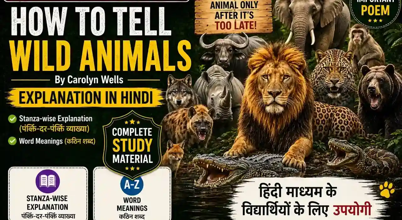 NCERT Solutions How to Tell Wild Animals Explanation