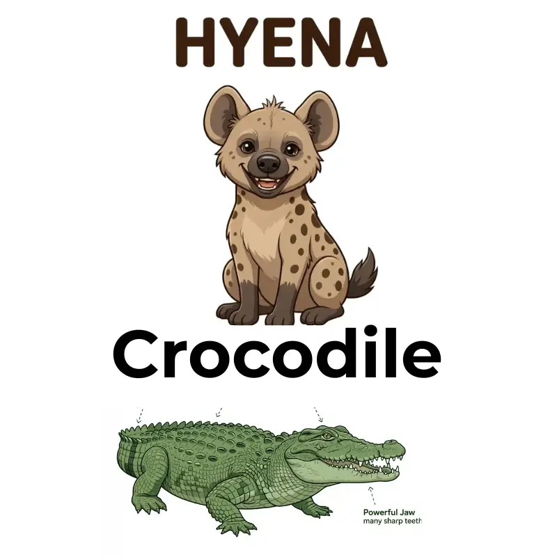 Hyena and Crocodile